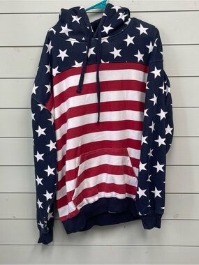 US Vintage American flag hoodie unisex size 2XL